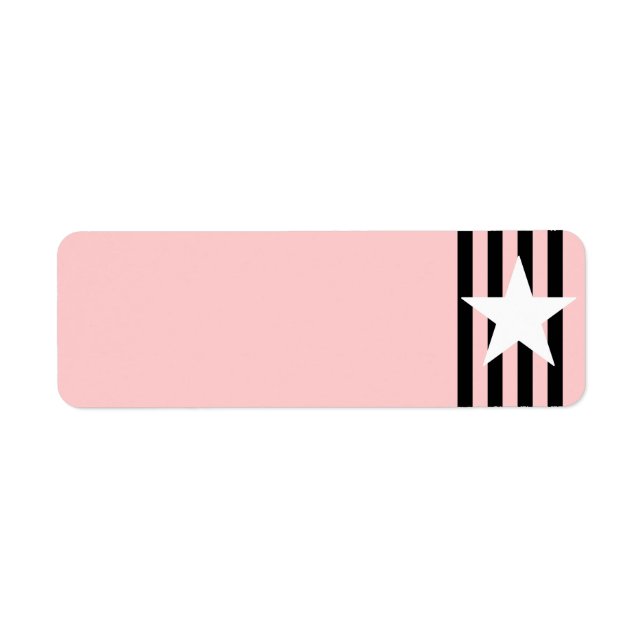 Etiqueta Rótulo White Star Black Strips (Frente)