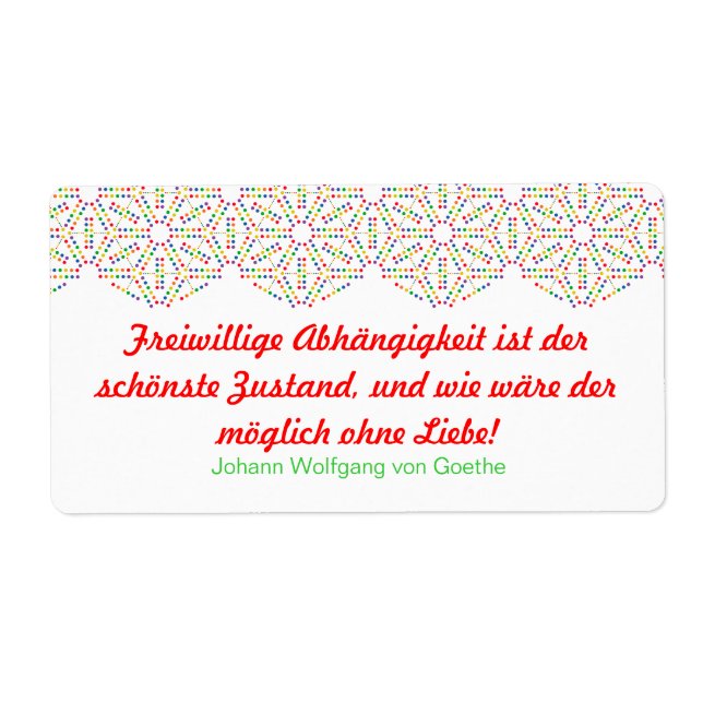 Etiqueta Rótulos arco-íris (Frente)