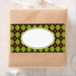 Etiqueta Rótulos Comerciais da Cozinha de Argyle Verde-Oliv