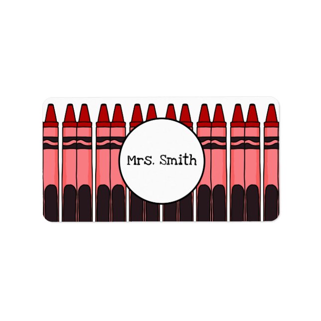 Etiqueta Rótulos Crayon Personalizados (Frente)