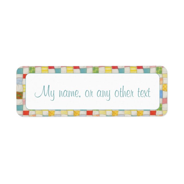 Etiqueta Rótulos CRAZY QUILT 0,75"x2,25" (Frente)