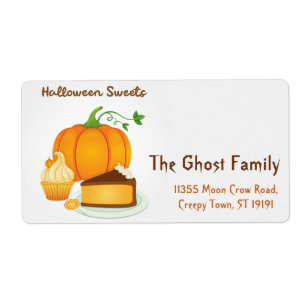 Etiqueta Rótulos de Abóbora Fantasmas de Halloween Personal