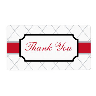 Etiqueta Rótulos de Agradecimento Vermelhos