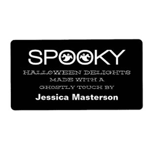 Etiqueta Rótulos de Baking de Halloween de Typografia Spook