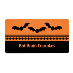 Etiqueta Rótulos De Banho De Halloween, Laranja