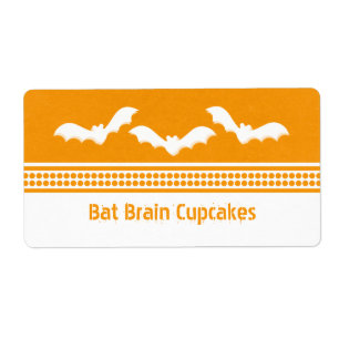 Etiqueta Rótulos De Banho De Halloween, Laranja E Branco, G