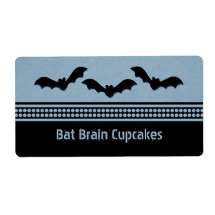 Etiqueta Rótulos De Banho De Halloween, Leve Azul