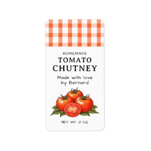 Etiqueta Rótulos de Chutney de Tomate