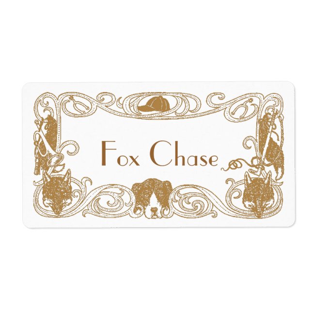 Etiqueta Rótulos de Criação da Fox Chase Hunt Homebrew (Frente)