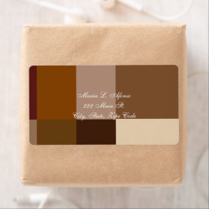 Etiqueta Rótulos de devolução de endereço em quadrados cast