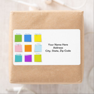 Etiqueta Rótulos de Dias da Semana