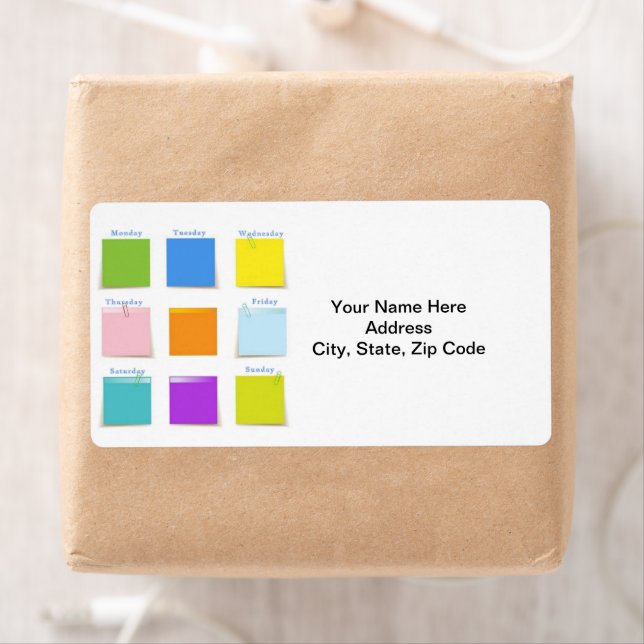 Etiqueta Rótulos de Dias da Semana (Insitu)