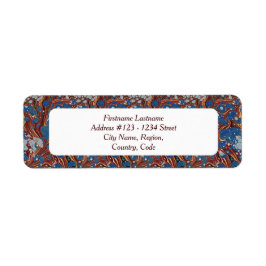 Etiqueta Rótulos de Endereço Bibliófilo (Marbled)