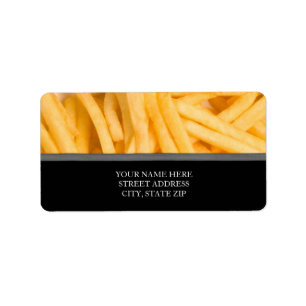 Etiqueta Rótulos de endereço da Fries francesa