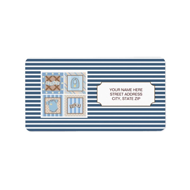 Etiqueta Rótulos de Endereço de Bebês (Frente)