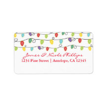 Rótulos de Endereço de Cartão de Férias Divertidos