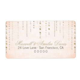 Etiqueta Rótulos de Endereço de Casamento de Procura e Leit