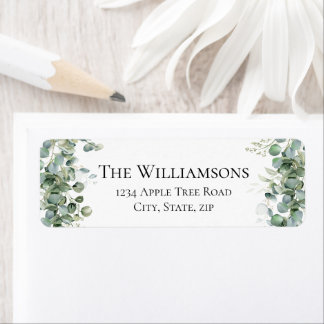 Etiqueta Rótulos de Endereço de Casamento Vintage Floral Ve