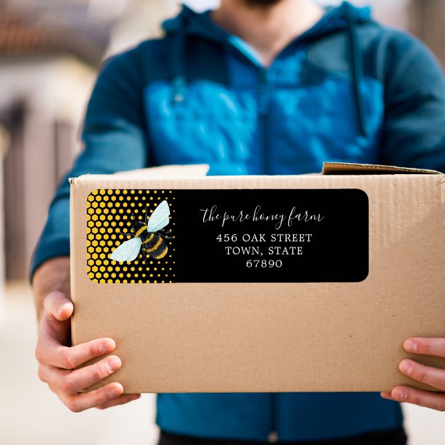 Etiqueta Rótulos de Endereço de Devolução de Alimentos Pers (Honey Business Return Address Labels)