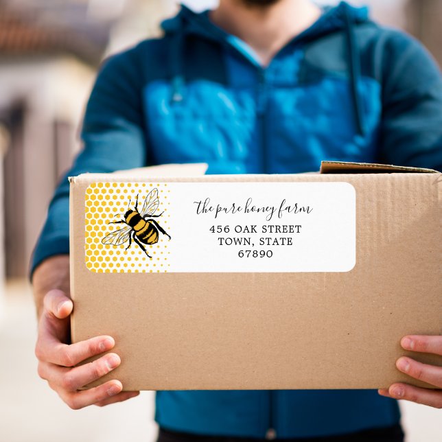 Etiqueta Rótulos de Endereço de Devolução de Alimentos Pers (Honey Business Return Address Labels)