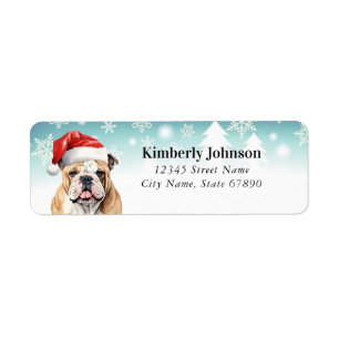 Etiqueta Rótulos de Endereço de Devolução de Bulldog Inglês