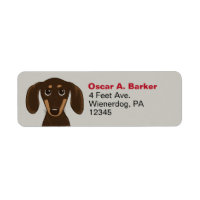 Rótulos de Endereço de Devolução de Cão de Chocola