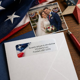 Etiqueta Rótulos de Endereço de Devolução de Casamento com 