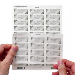 Etiqueta Rótulos de Endereço de Devolução de rosas brancas 