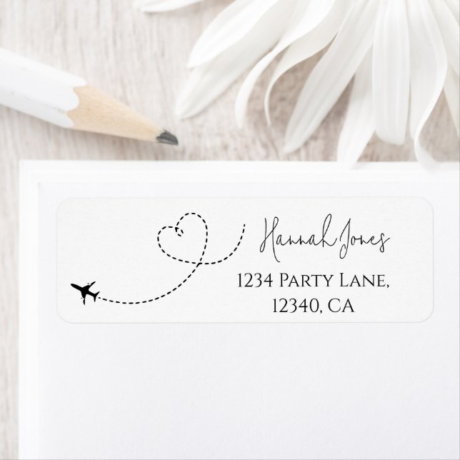 Etiqueta Rótulos de Endereço de Devolução do viagem do aviã (Insitu)