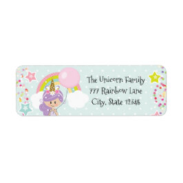 Etiqueta Rótulos de Endereço de Devolução Unicórn