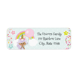 Etiqueta Rótulos de Endereço de Devolução Unicórn Tom Escur