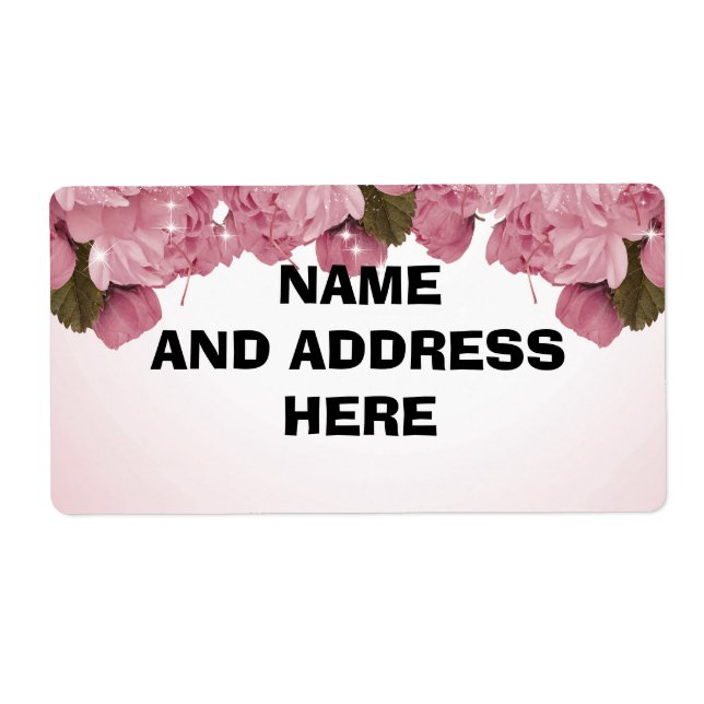 ETIQUETA RÓTULOS DE ENDEREÇO DE ENVIO DE ROSES DE TINTA (Frente)