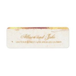 Etiqueta Rótulos de Endereço de Folgas do ouro