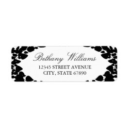 Etiqueta Rótulos de Endereço de Folhas Elegantes