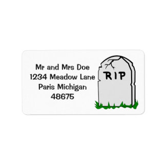 Etiqueta Rótulos de endereço de Halloween/Tombstone