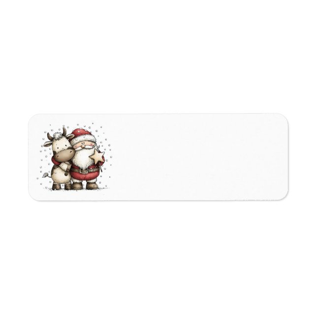 Etiqueta Rótulos de Endereço de Natal Caprichosos (Frente)