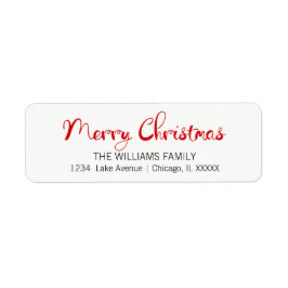 Etiqueta Rótulos de Endereço de Regresso de Natal Moderno