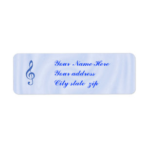 ETIQUETA RÓTULOS DE ENDEREÇO DE REGRESSO TREBLE CLEF
