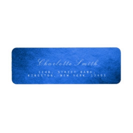 Etiqueta Rótulos de Endereço de Retorno Azul de Cobalto de 