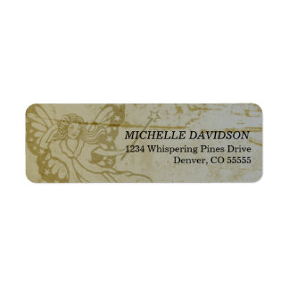 Etiqueta Rótulos de Endereço de Retorno de Fada Grunge