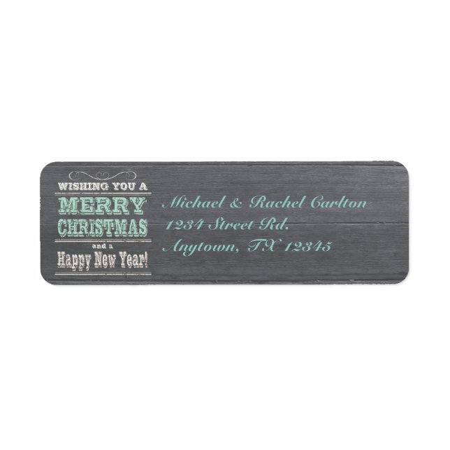 Etiqueta Rótulos de Endereço de Retorno de Natal Russo (Frente)