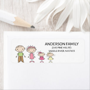 Etiqueta Rótulos de Endereço de Retorno de Pessoas do Fam