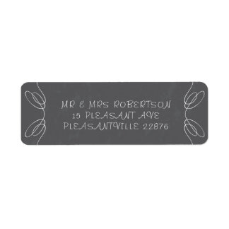 Etiqueta Rótulos de Endereço de Retorno do Quadro Romântico