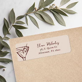 Etiqueta Rótulos de Endereço de Retorno Martini