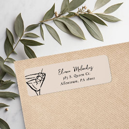 Etiqueta Rótulos de Endereço de Retorno Martini