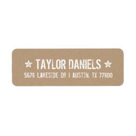 Etiqueta Rótulos de Endereço de Retorno Rustic Kraft