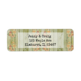 Etiqueta Rótulos de Endereço de Rosa de Devolução de Madeir