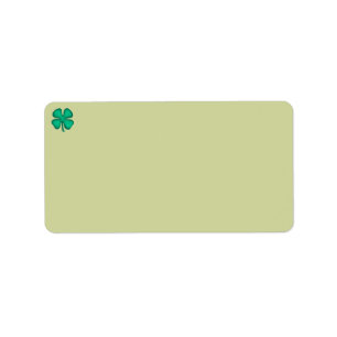 Etiqueta Rótulos de endereço de trevo irlandês Lucky 4 Leaf
