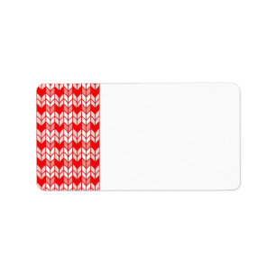 Etiqueta Rótulos de endereço do KNIT GINGHAM RED