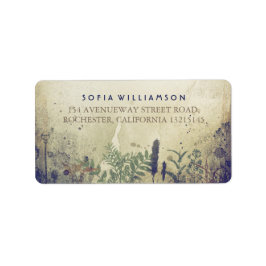 Etiqueta Rótulos de Endereço do Marinho Rustic Woodland